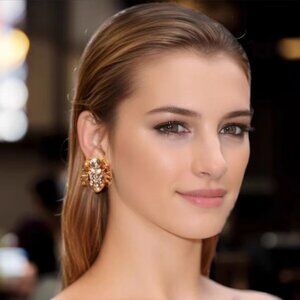 Alessandra Rich Spider Crystal Earrings